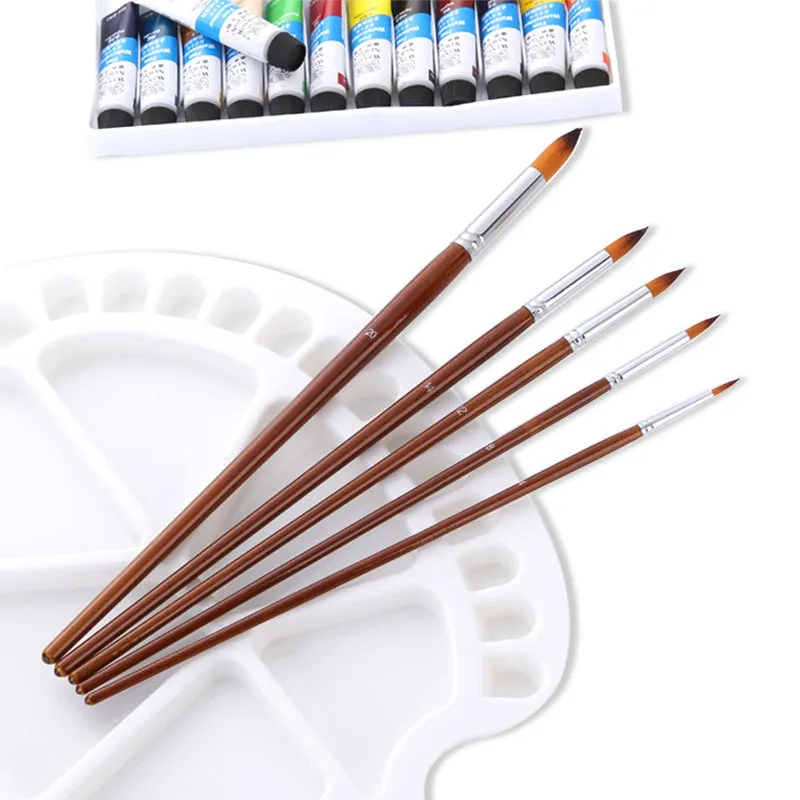 13  Nylon Hair Brush Long Brush Holder Watercolor Brush Art Supplies