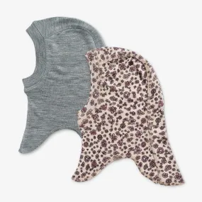 2 Wool Balaclava Felix - autumn flowers