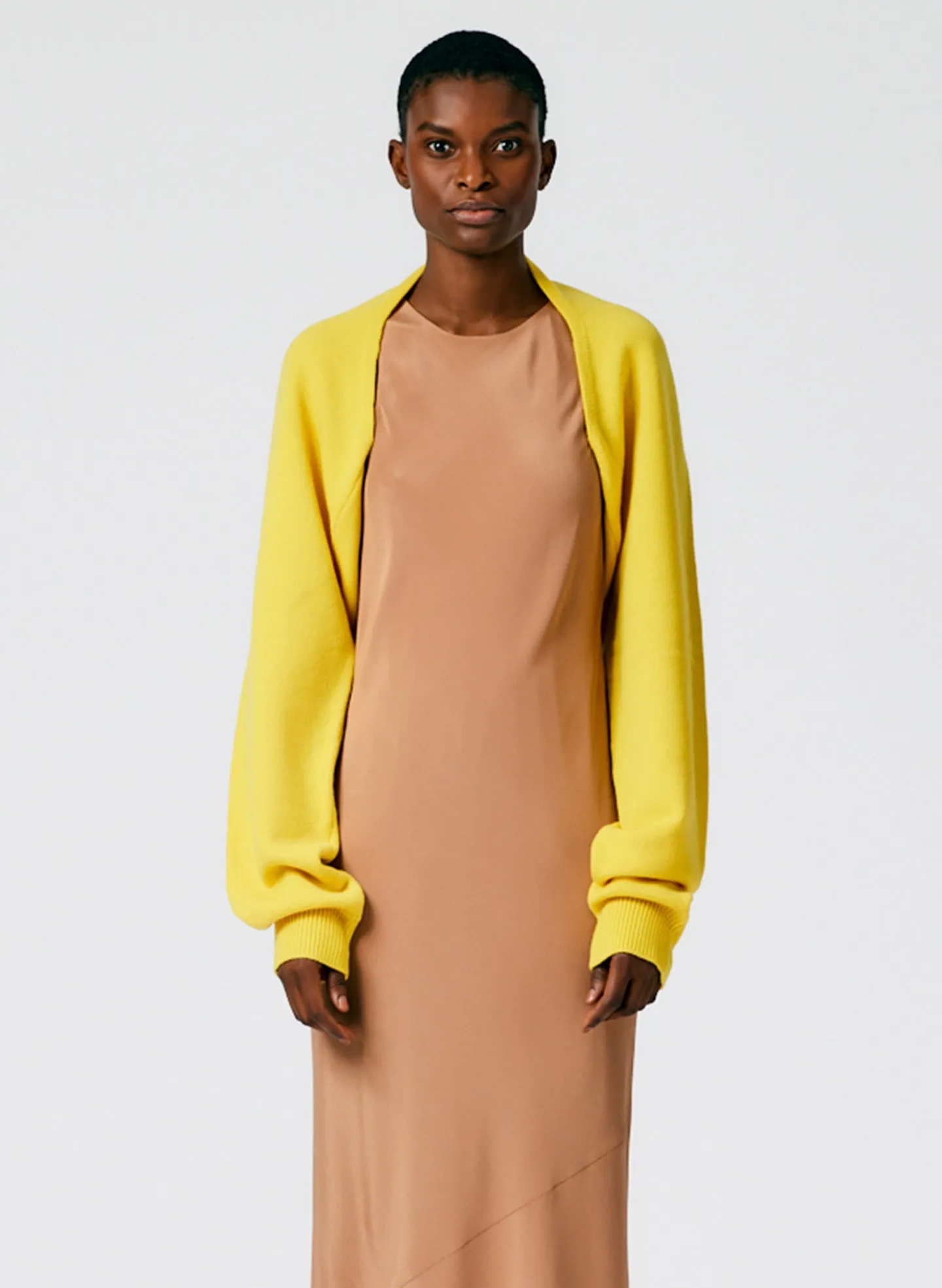 Airy Extrafine Wool Sleeve Shrug