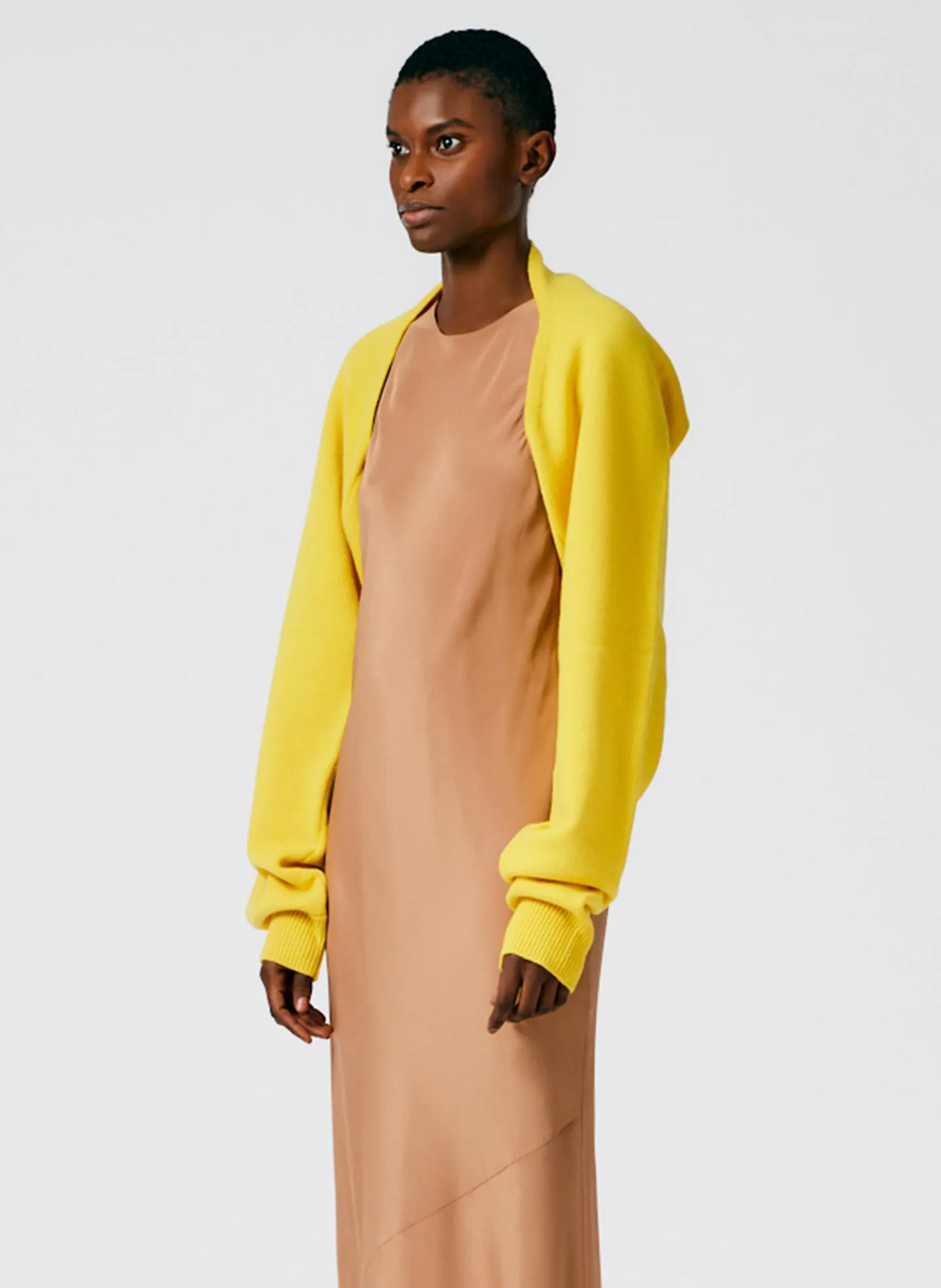 Airy Extrafine Wool Sleeve Shrug