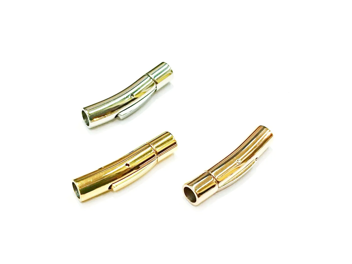 Bayonet Clasp, Stainless Steel, 6x28mm, 4mm Cord | 繩尾按扣, 不鏽鋼, 6x28mm, 4mm繩