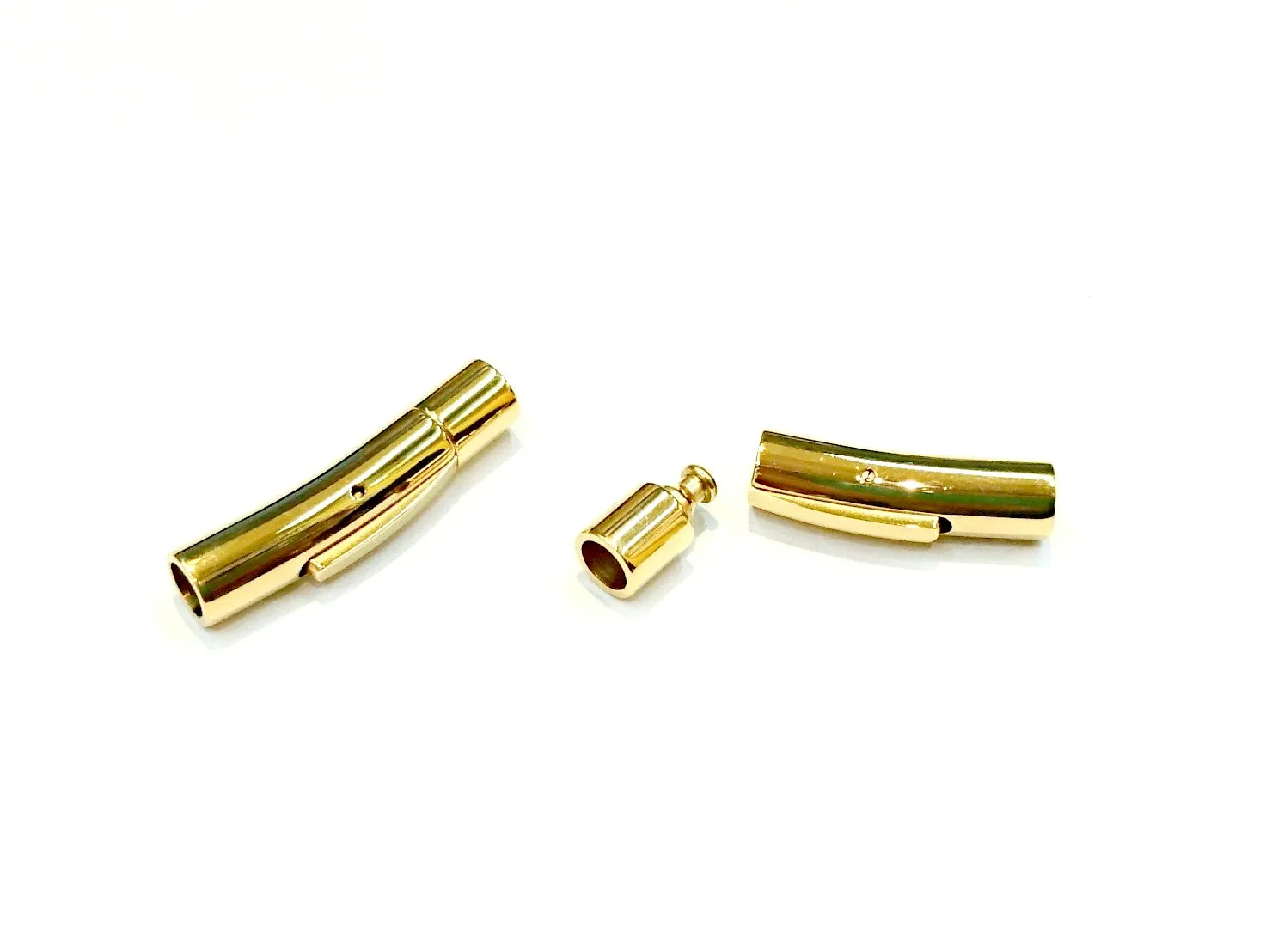 Bayonet Clasp, Stainless Steel, 6x28mm, 4mm Cord | 繩尾按扣, 不鏽鋼, 6x28mm, 4mm繩