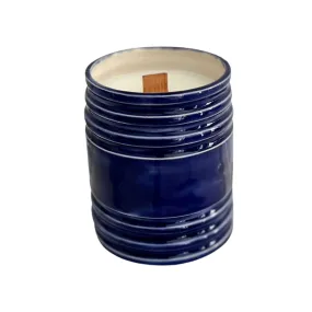 Blue Ceramic Natural Soy Wax Candle