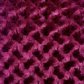 Burgundy Swirl Rosebud Faux Fur Fabric