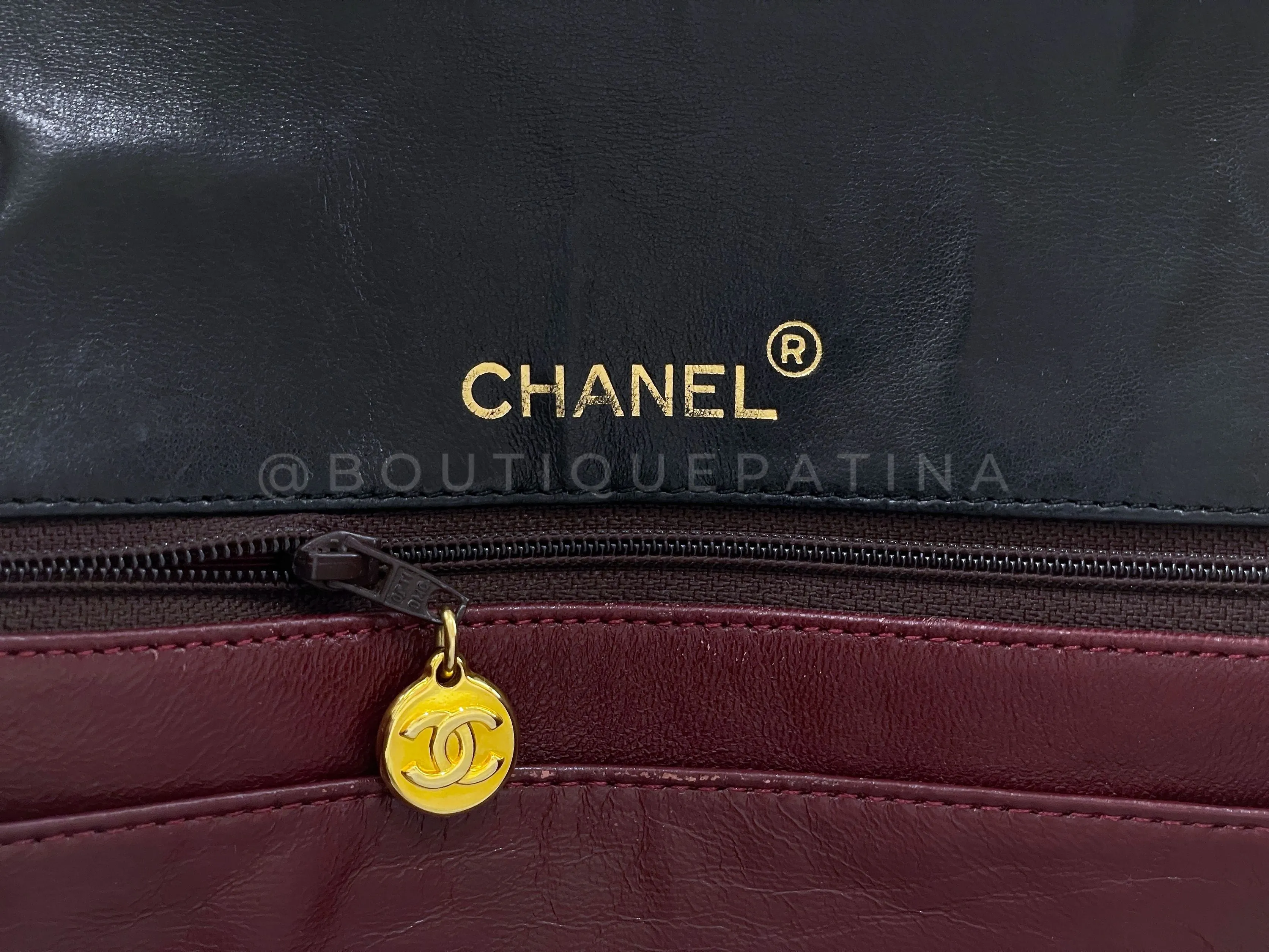 Chanel 1989 Vintage Classic Curved Flap Bag Black 24k GHW