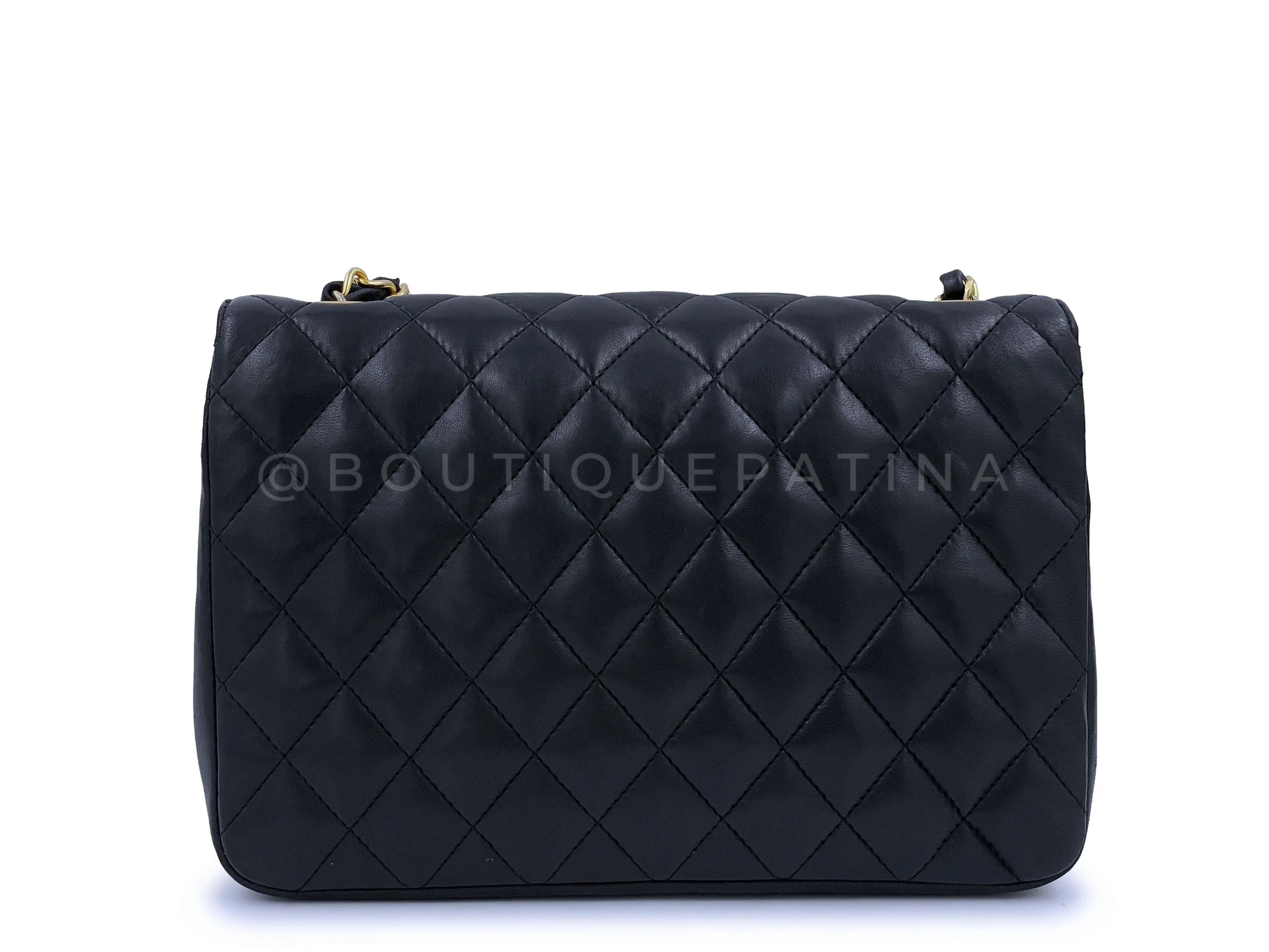 Chanel 1989 Vintage Classic Curved Flap Bag Black 24k GHW