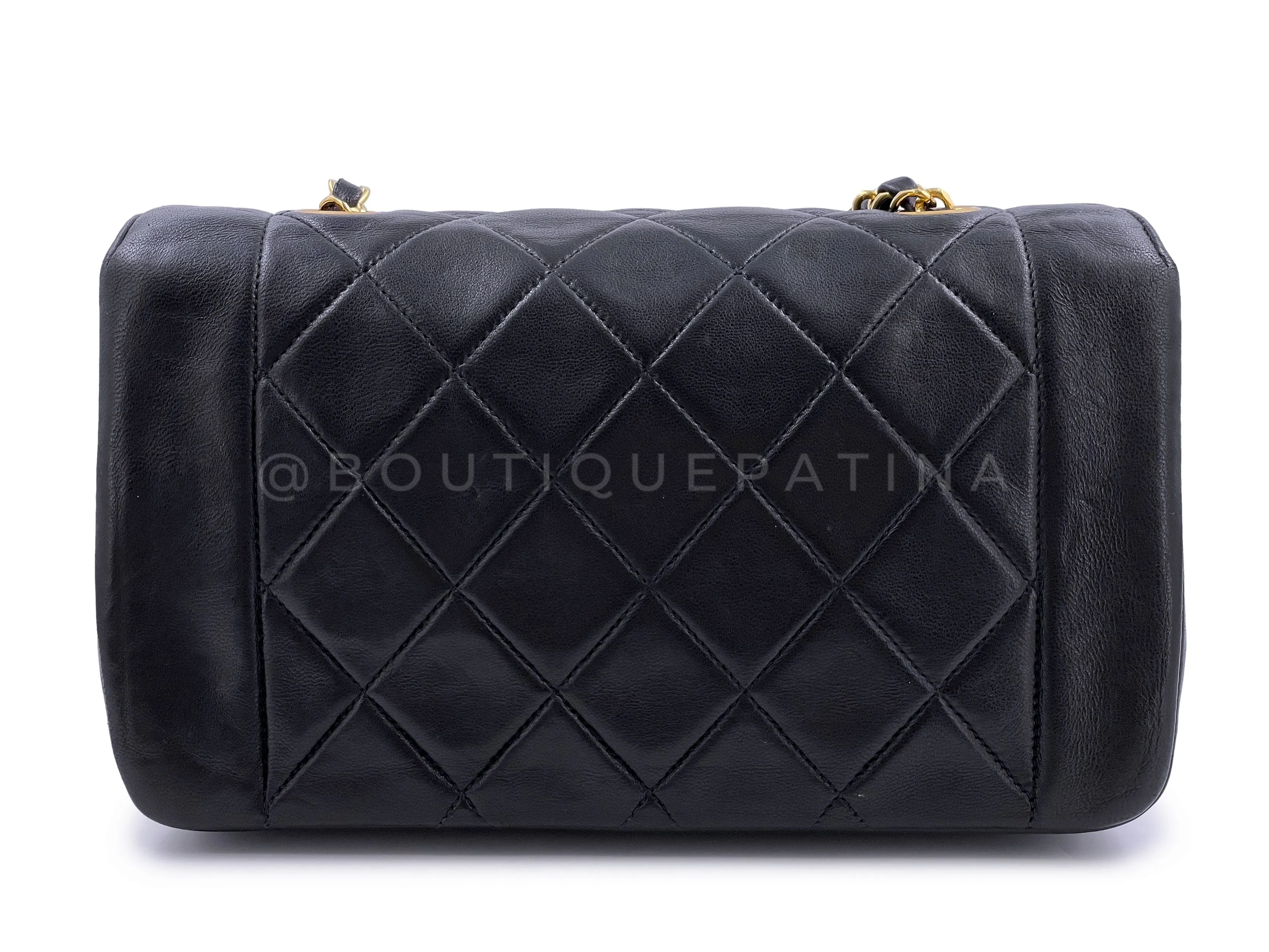 Chanel 1991 Vintage Small Geometric Diana Flap Bag 24k GHW