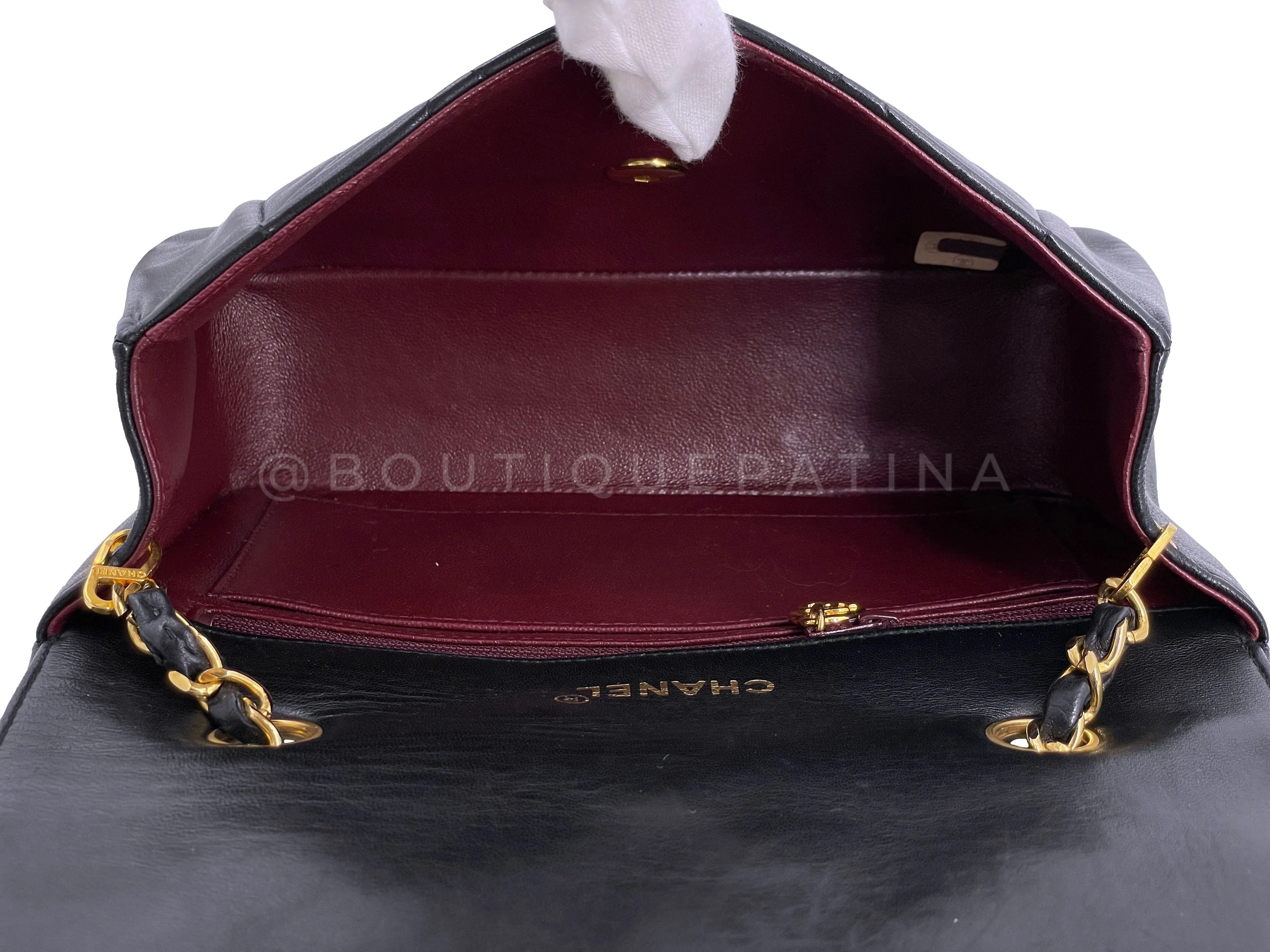 Chanel 1991 Vintage Small Geometric Diana Flap Bag 24k GHW