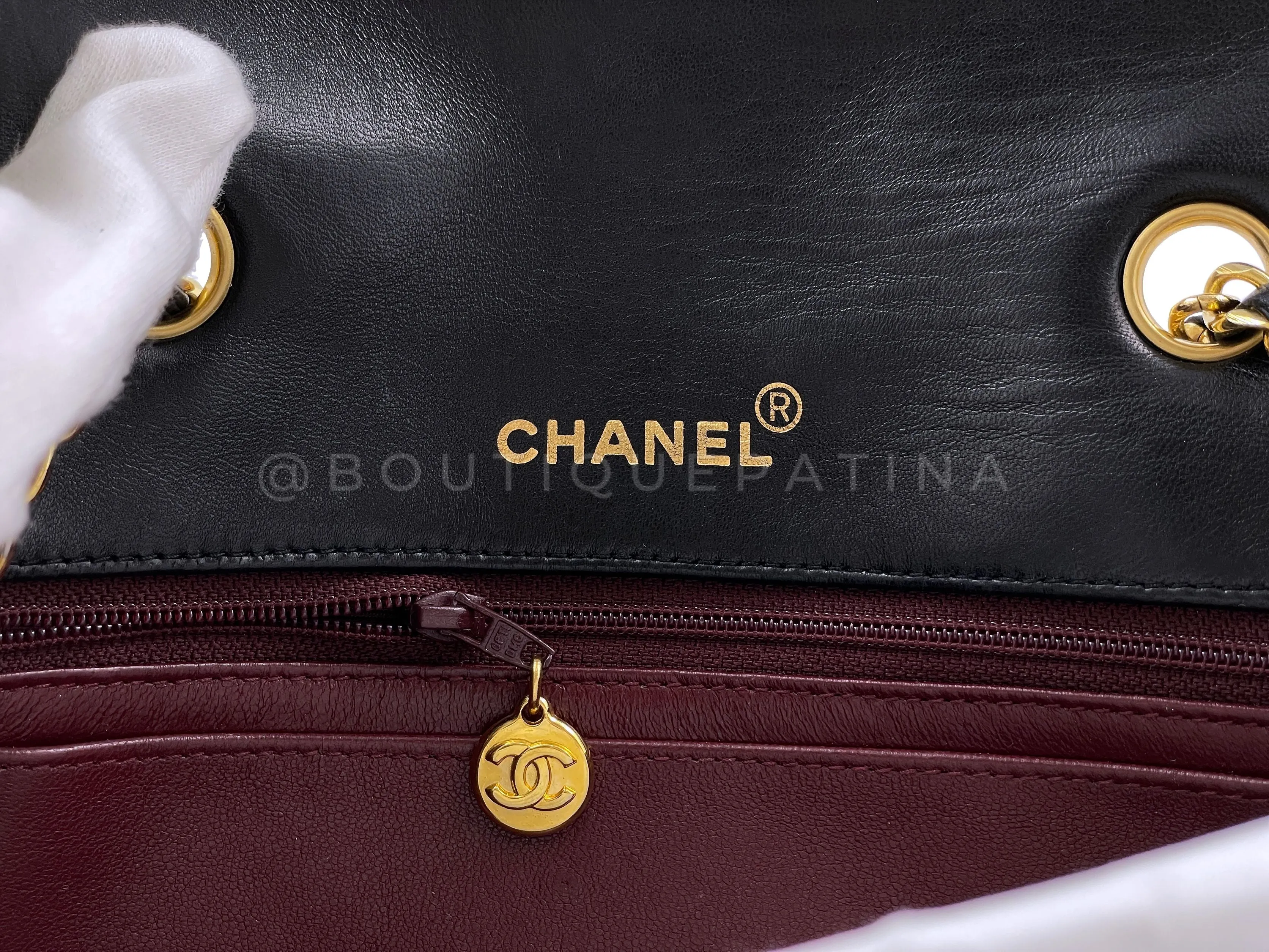 Chanel 1991 Vintage Small Geometric Diana Flap Bag 24k GHW