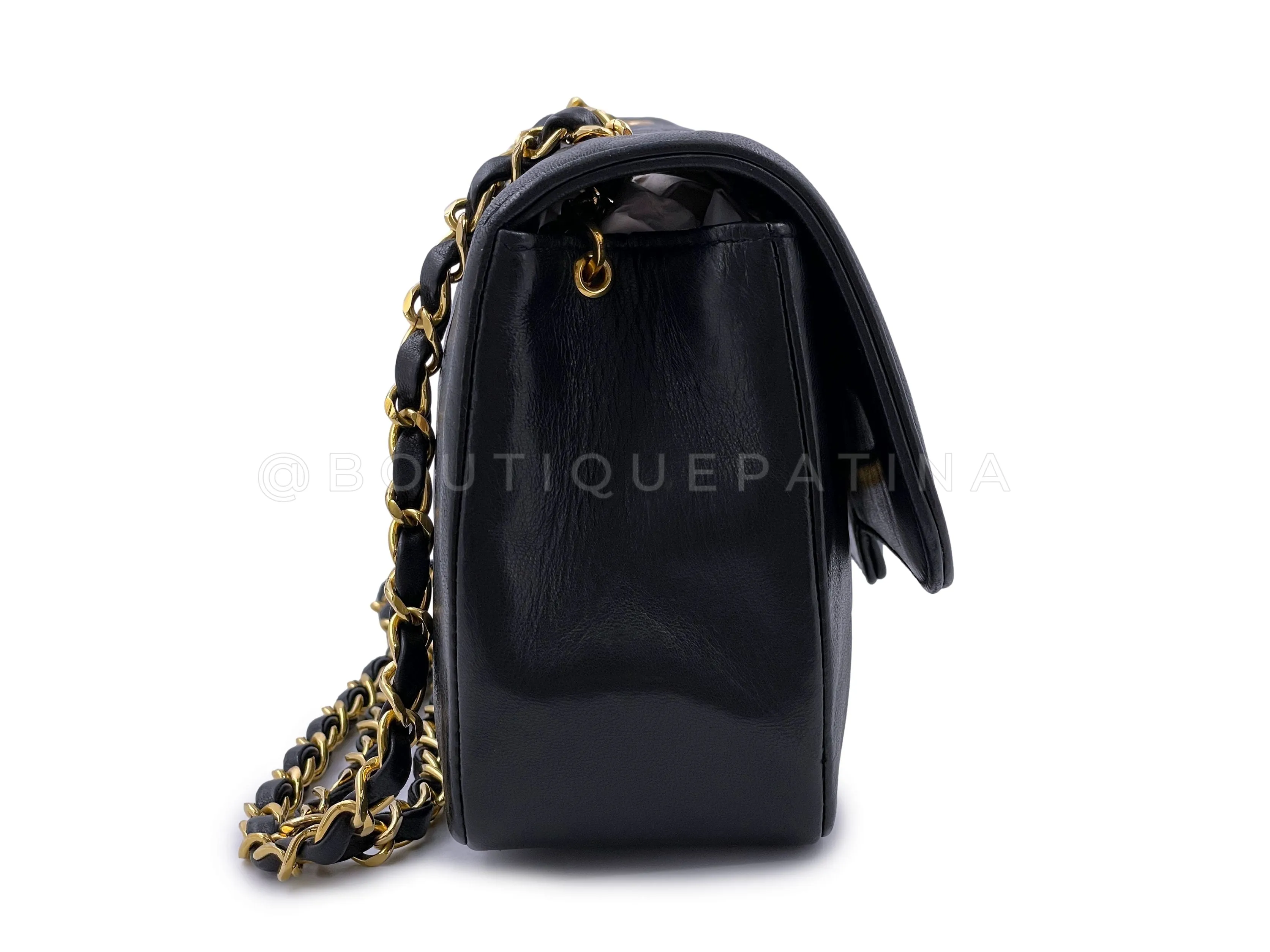 Chanel 1991 Vintage Small Geometric Diana Flap Bag 24k GHW
