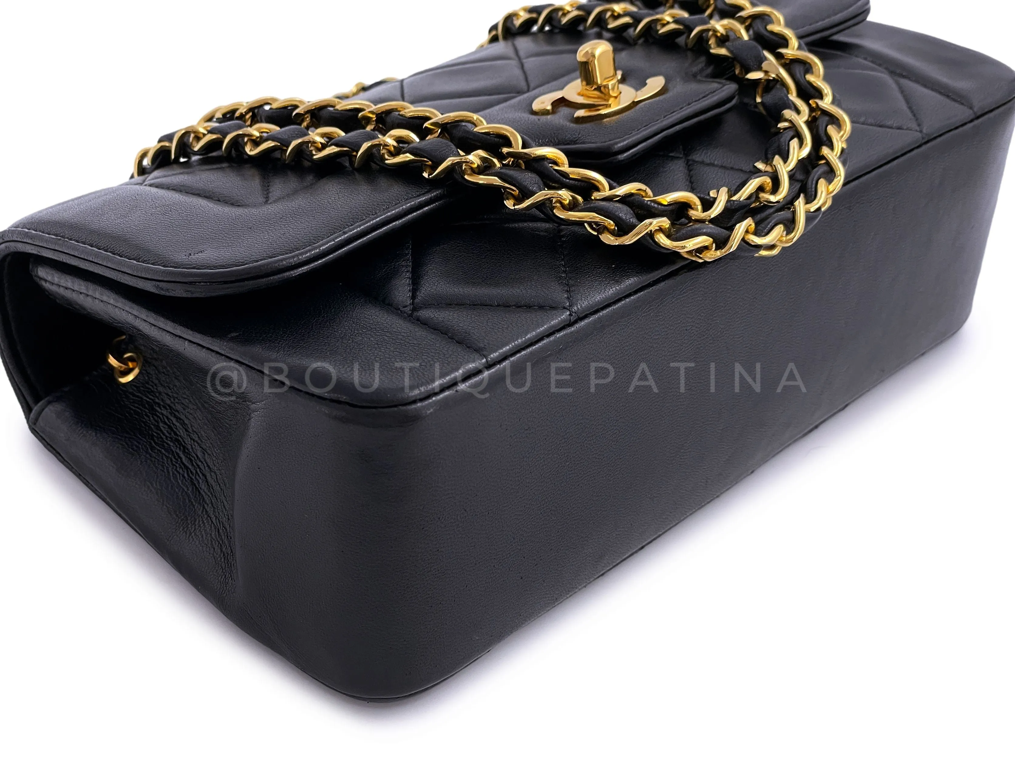 Chanel 1991 Vintage Small Geometric Diana Flap Bag 24k GHW