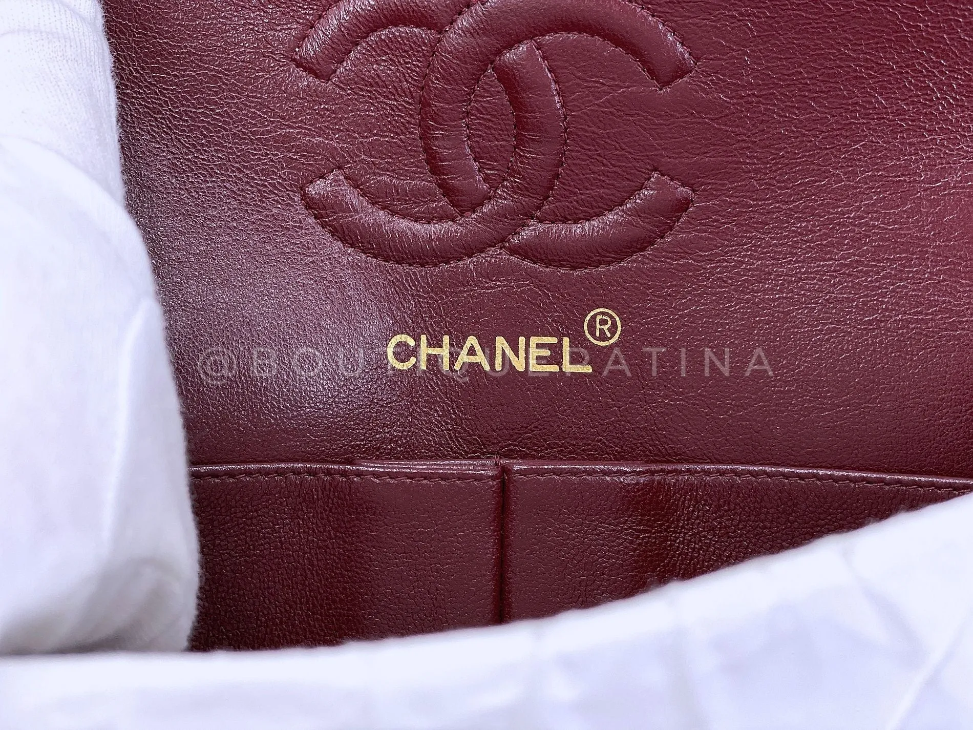 Chanel 1996 Vintage Black Lambskin Small Classic Double Flap Bag 24k GHW AGE