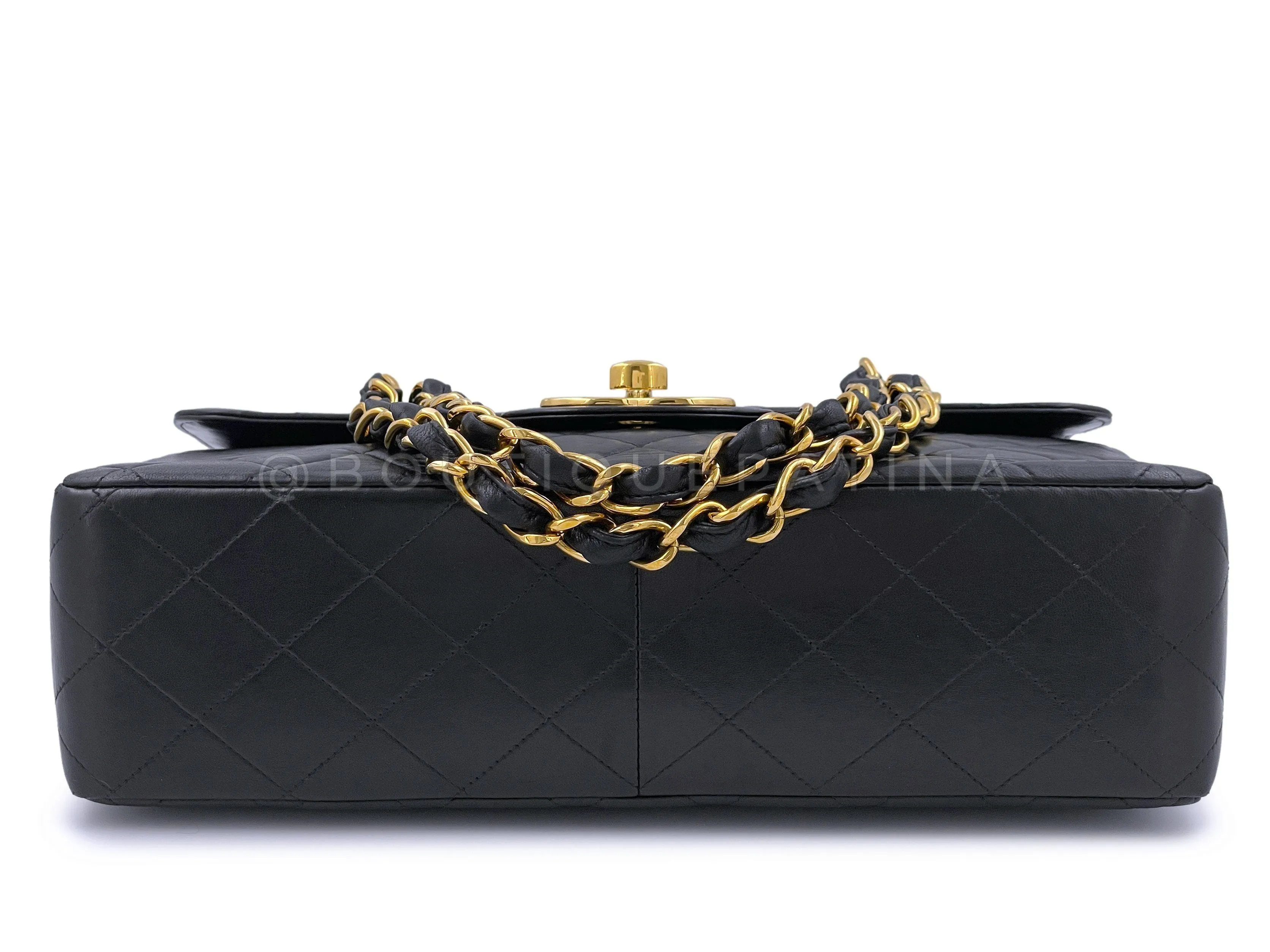 Chanel 1997 Vintage Black Jumbo "XL" Classic Flap Bag 24k GHW Lambskin
