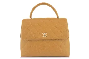 Chanel Beige Caviar Large Classic Kelly Flap Bag 24k GHW