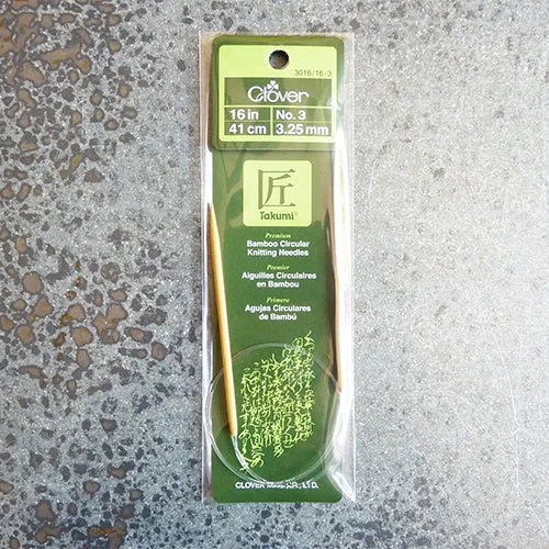 Clover Bamboo Knitting Needles - No. 3 Circular