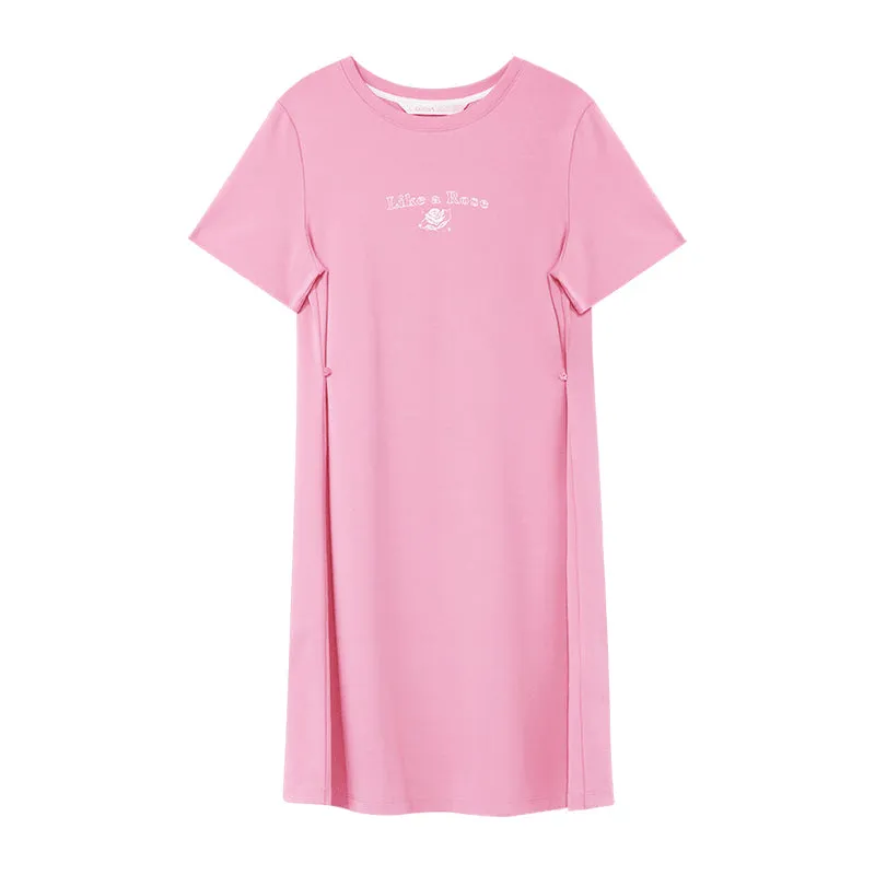 College Style Casual Loose Waist Mini Dress