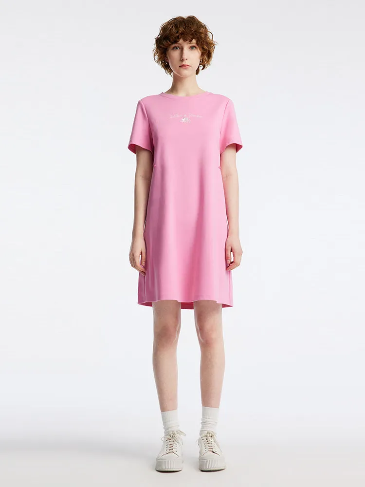 College Style Casual Loose Waist Mini Dress