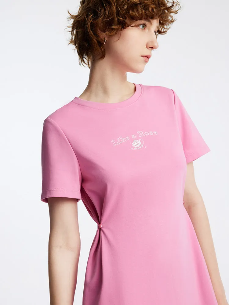 College Style Casual Loose Waist Mini Dress