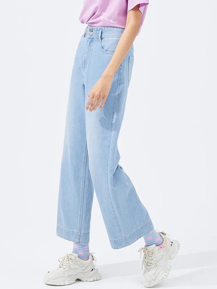 Cool Loose-Fitting Wide-Leg Jeans