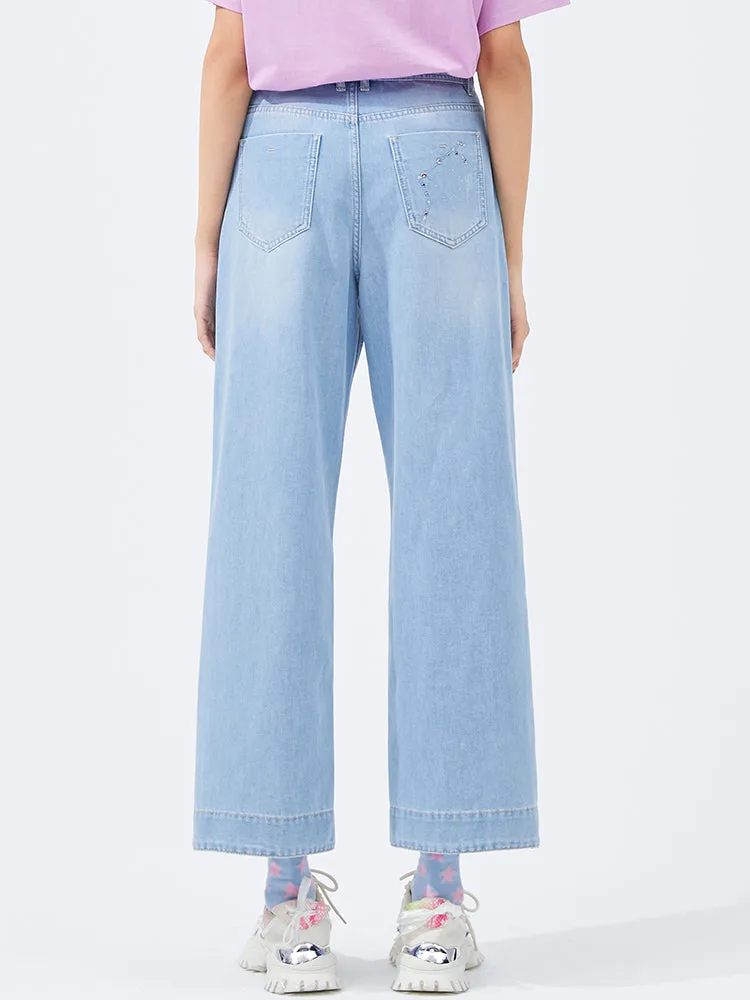 Cool Loose-Fitting Wide-Leg Jeans