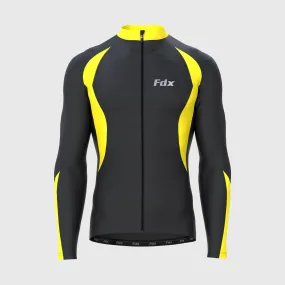 Fdx Viper Men's & Boy's Yellow Thermal Roubaix Long Sleeve Cycling Jersey