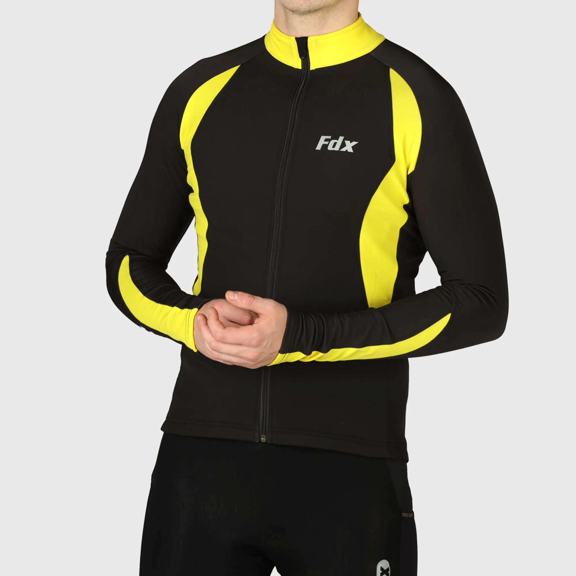 Fdx Viper Men's & Boy's Yellow Thermal Roubaix Long Sleeve Cycling Jersey