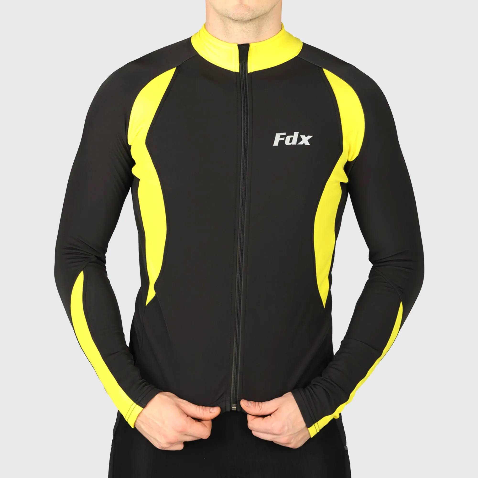 Fdx Viper Men's & Boy's Yellow Thermal Roubaix Long Sleeve Cycling Jersey
