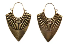 Golden Aztec Arrow Hoops