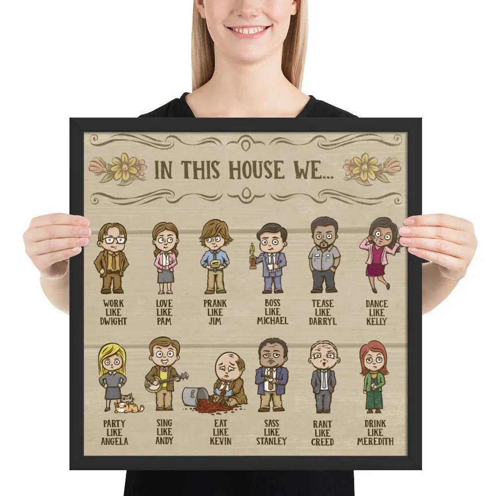 House Rules To Live By Framed Poster