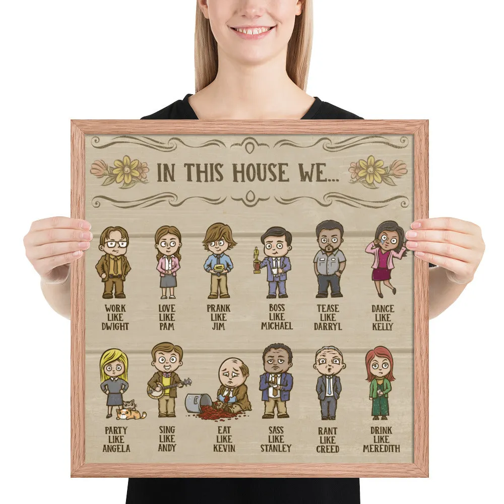 House Rules To Live By Framed Poster