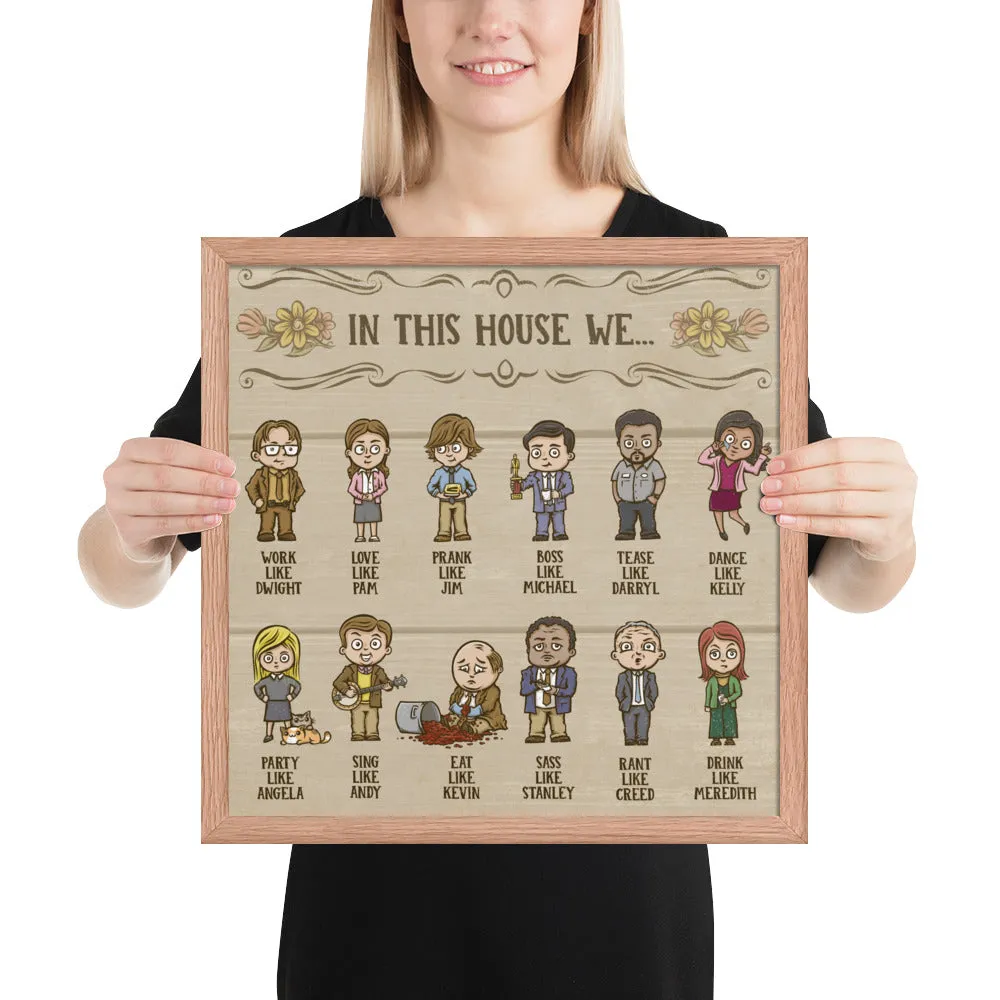 House Rules To Live By Framed Poster