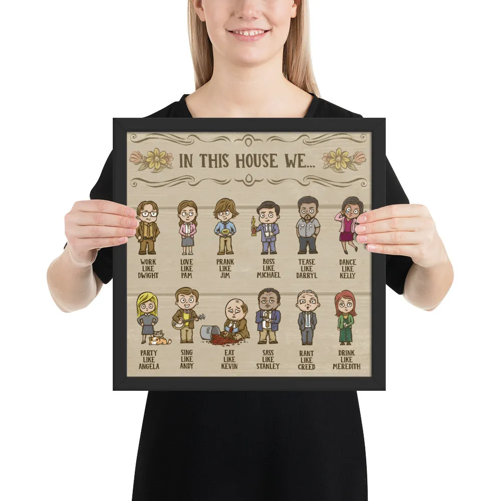 House Rules To Live By Framed Poster