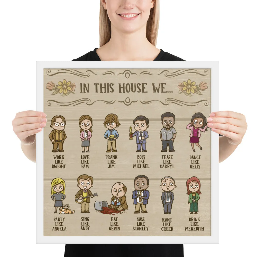 House Rules To Live By Framed Poster