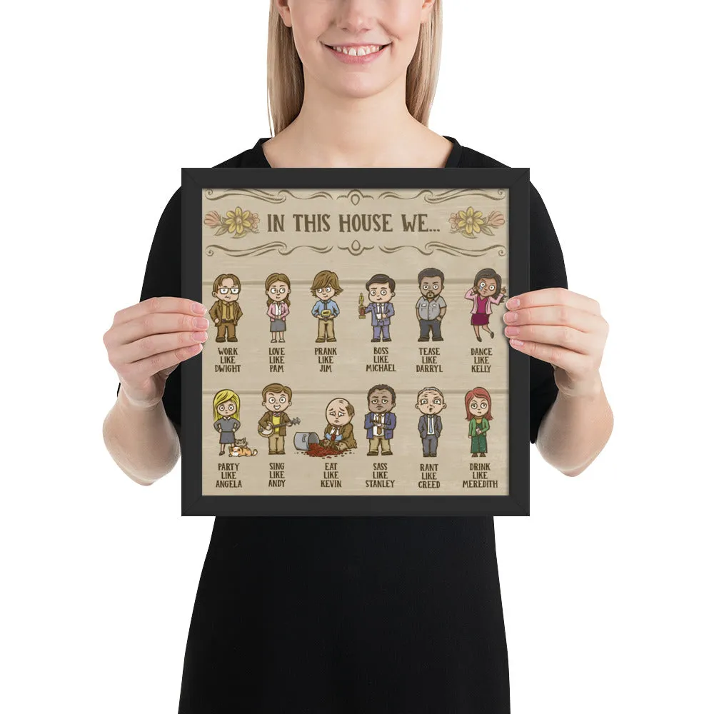 House Rules To Live By Framed Poster