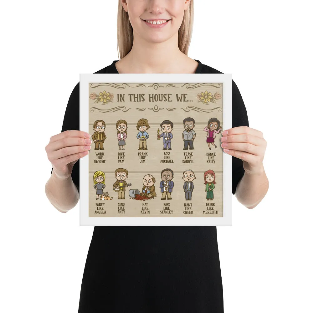 House Rules To Live By Framed Poster