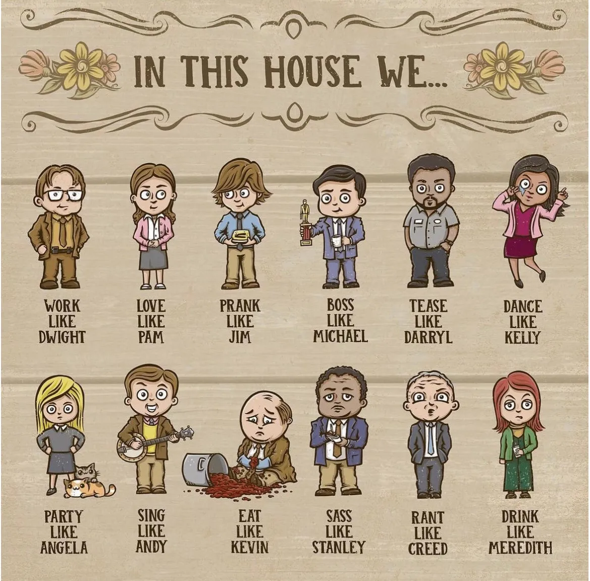 House Rules To Live By Framed Poster