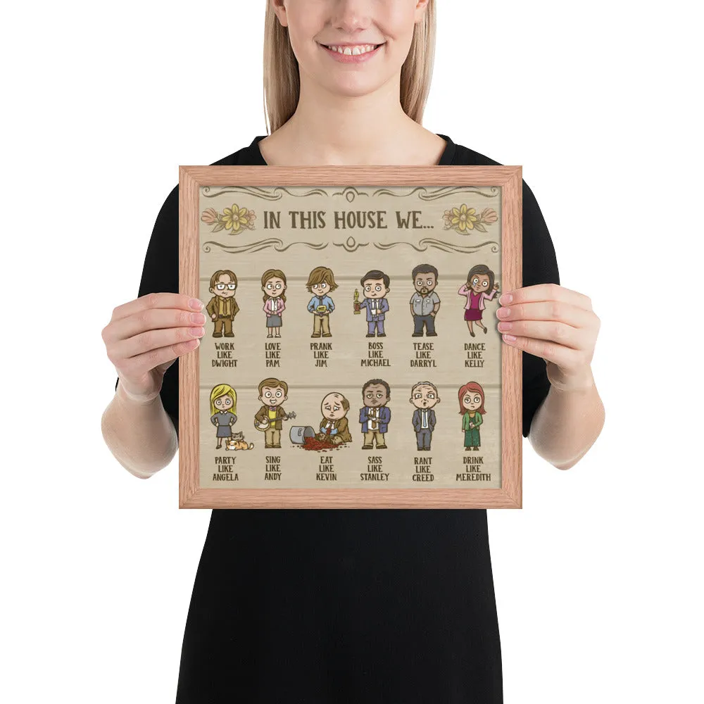 House Rules To Live By Framed Poster