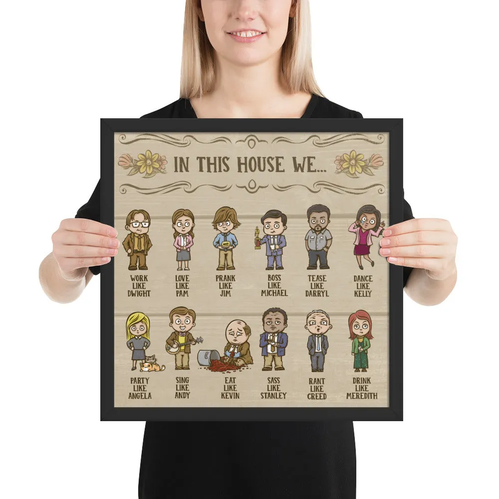 House Rules To Live By Framed Poster