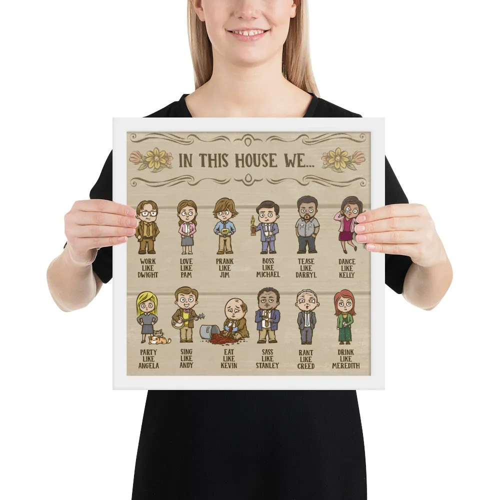 House Rules To Live By Framed Poster