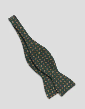 IRISH POPLIN FOULARD BOW TIE - GREEN/NAVY/YELLOW