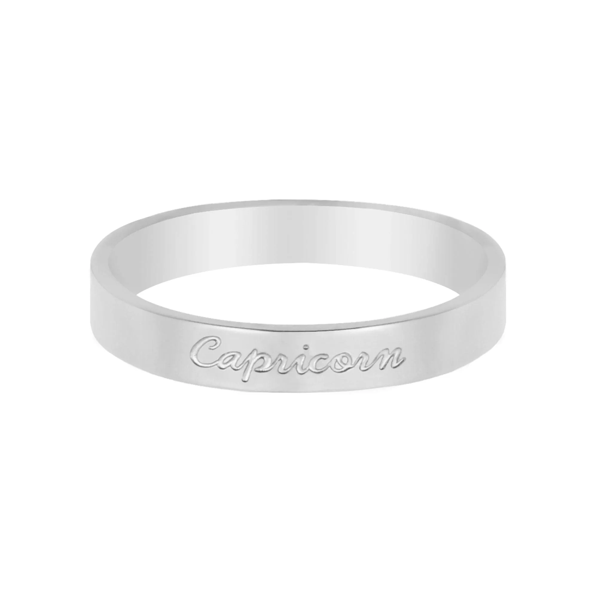 Italic Zodiac Ring Silver