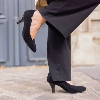 L'AMOUR DES PIEDS BAMELLE - BLACK SUEDE - BAMELL-SUBLK
