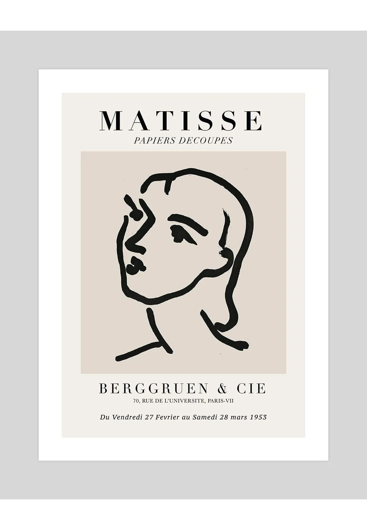 Matisse Womans Face Berggruen & Cie