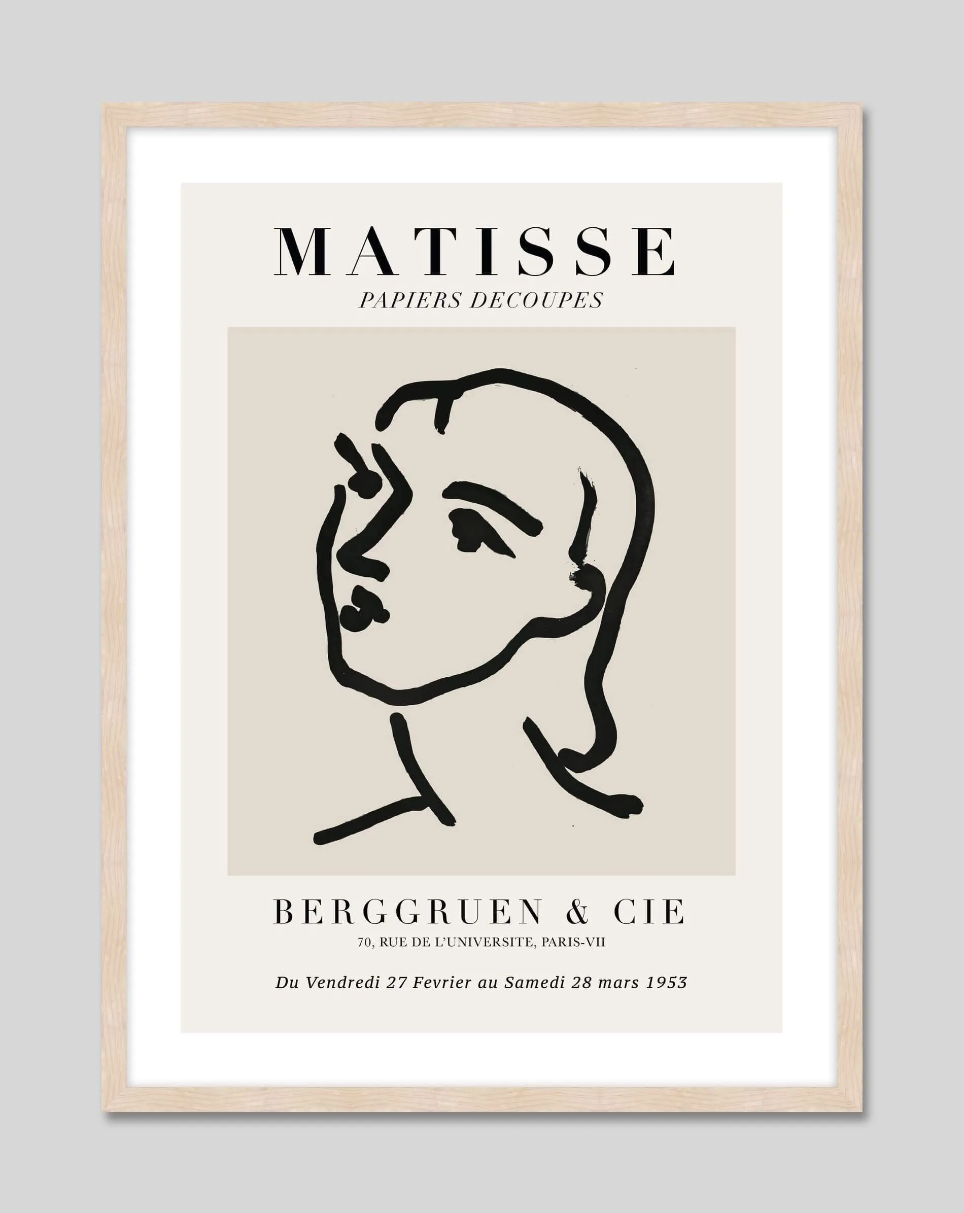Matisse Womans Face Berggruen & Cie