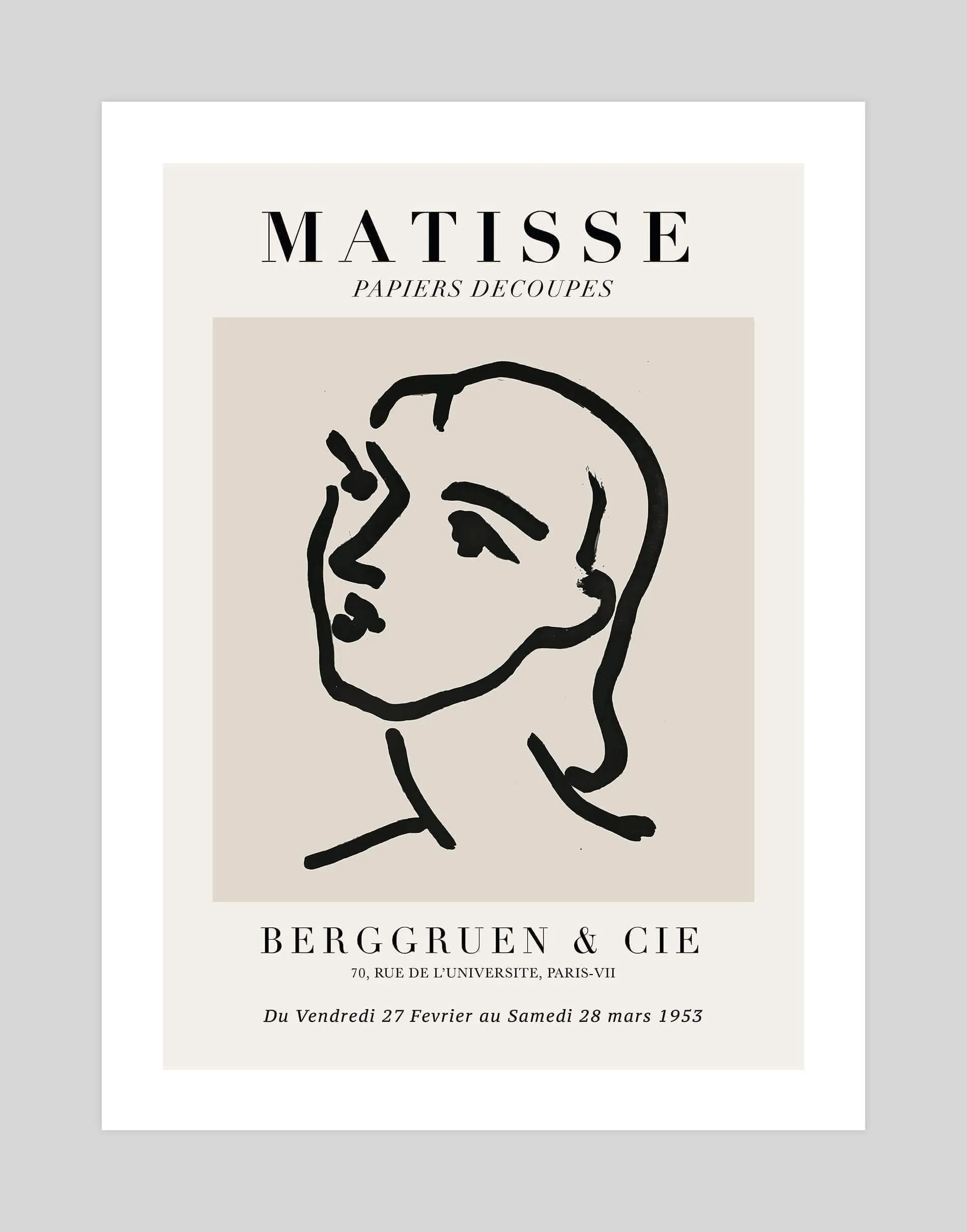 Matisse Womans Face Berggruen & Cie