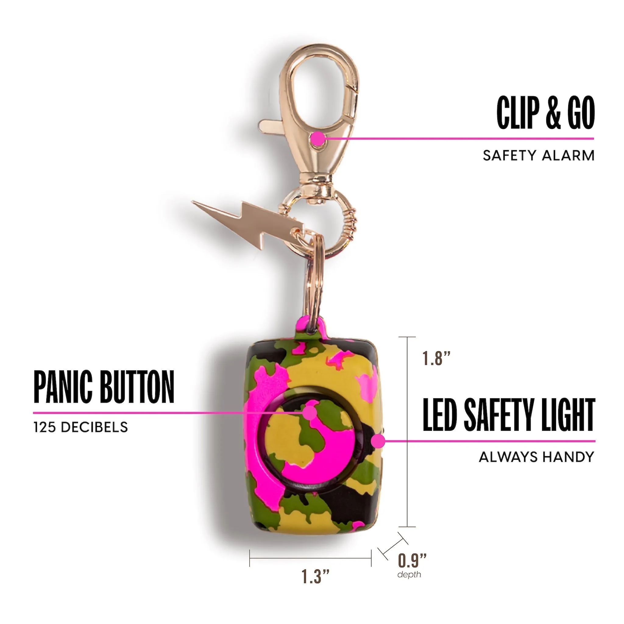 Mini Safety Alarm - Camo Soft Touch