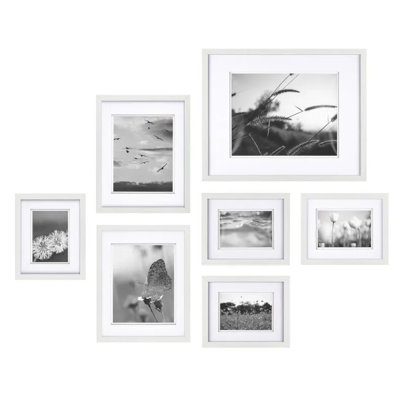 Mistates 7 Piece Matte Wood Gallery Wall Frame Set (Set of 7)