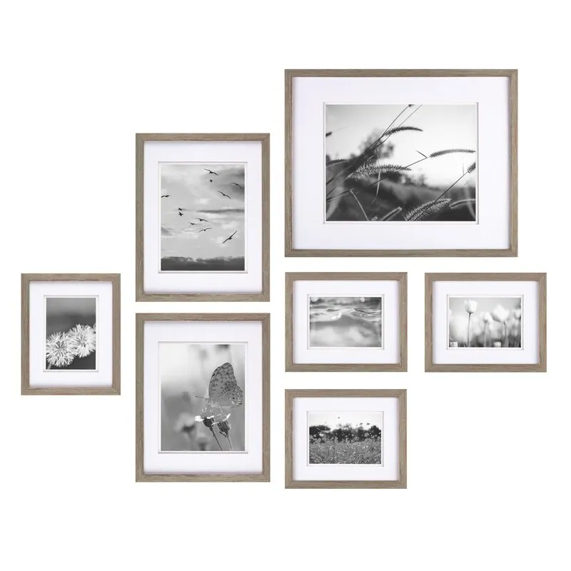 Mistates 7 Piece Matte Wood Gallery Wall Frame Set (Set of 7)