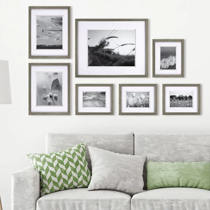 Mistates 7 Piece Matte Wood Gallery Wall Frame Set (Set of 7)