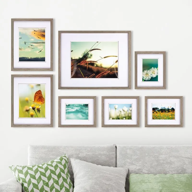 Mistates 7 Piece Matte Wood Gallery Wall Frame Set (Set of 7)